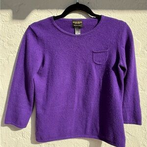 Bisou Bisou Purple Cashmere Sweater
